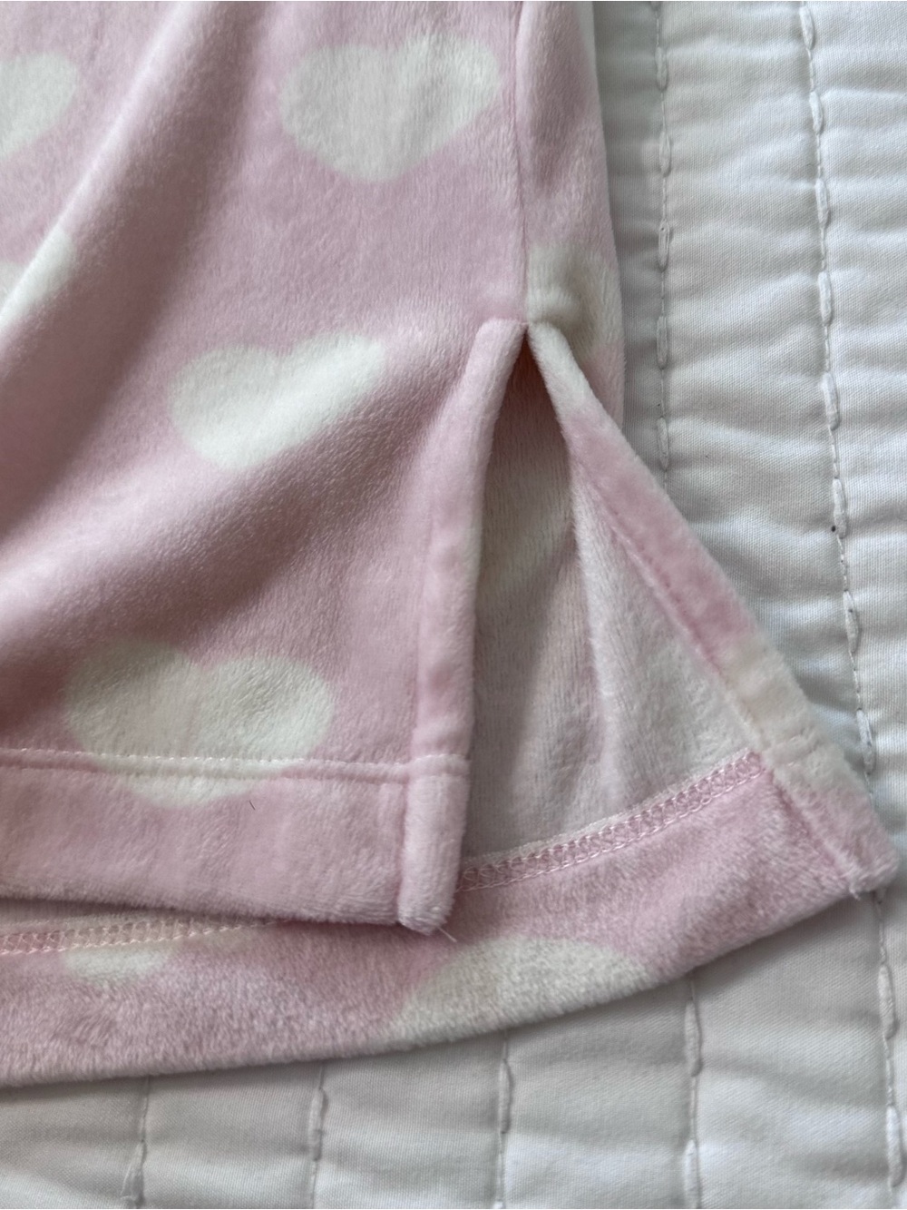 kate spade New York Light Pink Heart-Print Long-Sleeve Pajama Top in Size XL - Picture 6 of 11